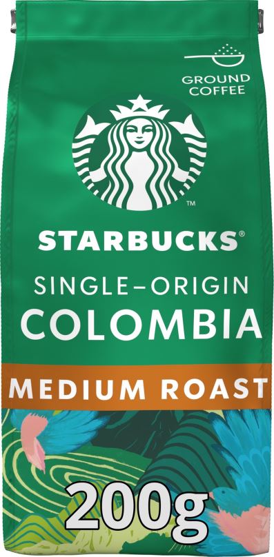 Káva STARBUCKS® Single-Origin Colombia, mletá jednodruhová káva, 200g