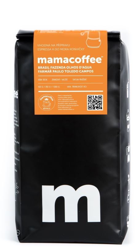 Káva mamacoffee BRASIL fazenda Olhos D´Aqua, 1000g
