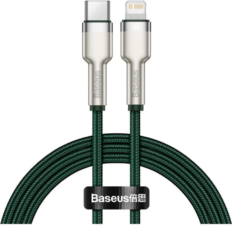 Datový kabel Baseus Cafule Series nabíjecí / datový kabel USB-C na Lightning PD 20W 1m, zelená