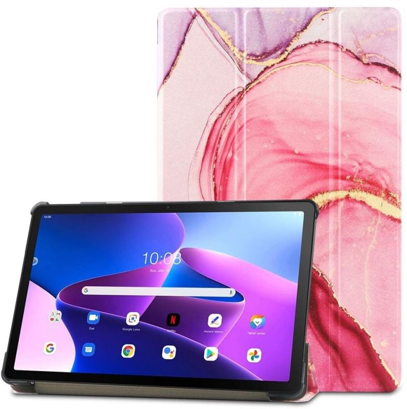 Pouzdro na tablet Tech-Protect SmartCase pouzdro na Lenovo Tab M10 Plus 10.6'' 3rd Gen, marble