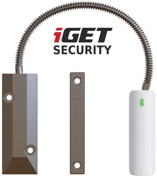 Detektor iGET SECURITY EP21 - bezdrátový magnetický senzor vrata a železné dveře pro alarm iGET M5-4G