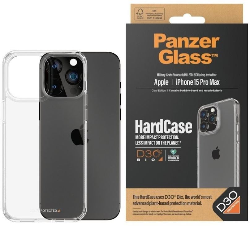Kryt na mobil PanzerGlass HardCase Apple iPhone 15 Pro Max s ochranou vrstvou D3O