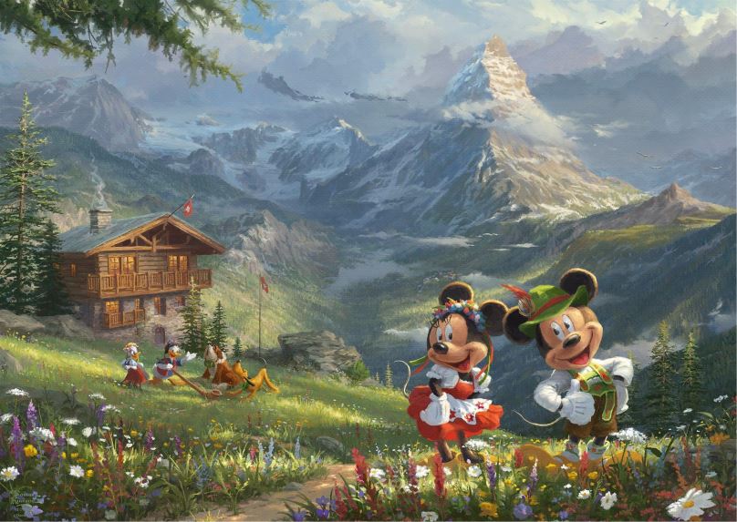 SCHMIDT Puzzle Mickey & Minnie v Alpách 1000 dílků