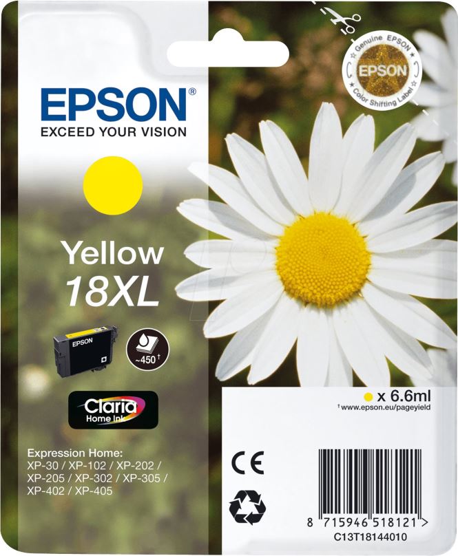 Cartridge Epson T1814 žlutá