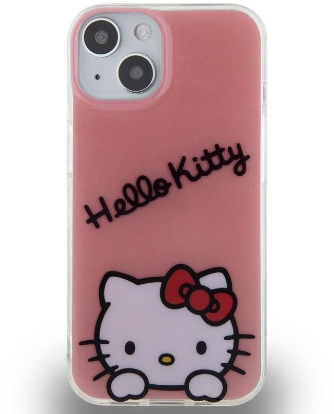Kryt na mobil Hello Kitty IML Daydreaming Logo Zadní Kryt pro iPhone 13 Pink