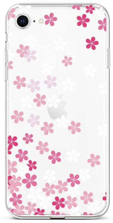 Kryt na mobil TopQ Kryt iPhone SE 2022 silikon Pink Blossom 74011
