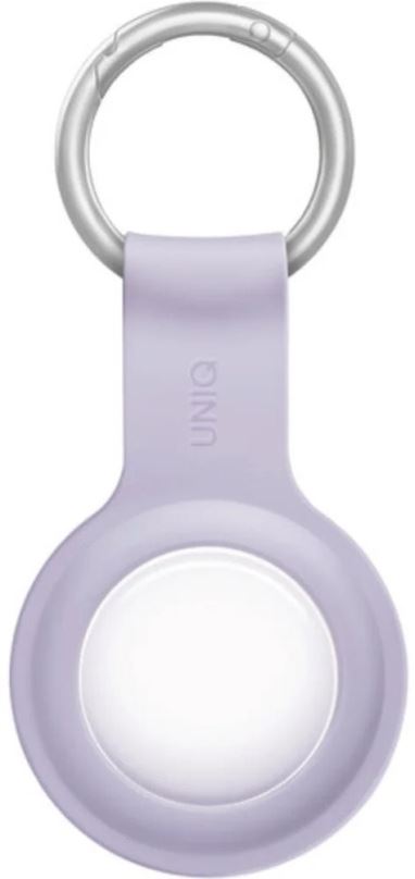 AirTag klíčenka UNIQ Lino Liquid AirTag silikonové poutko světle fialové
