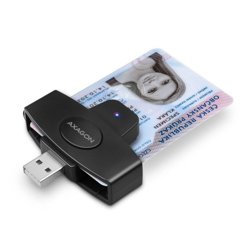 Čtečka eObčanek AXAGON CRE-SM5 ID card PocketReader