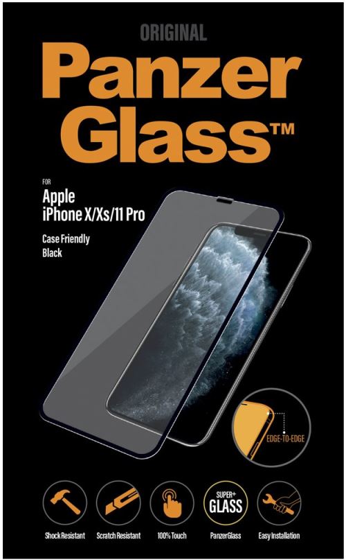Ochranné sklo PanzerGlass Edge-to-Edge pro Apple iPhone X/Xs/11 Pro černé