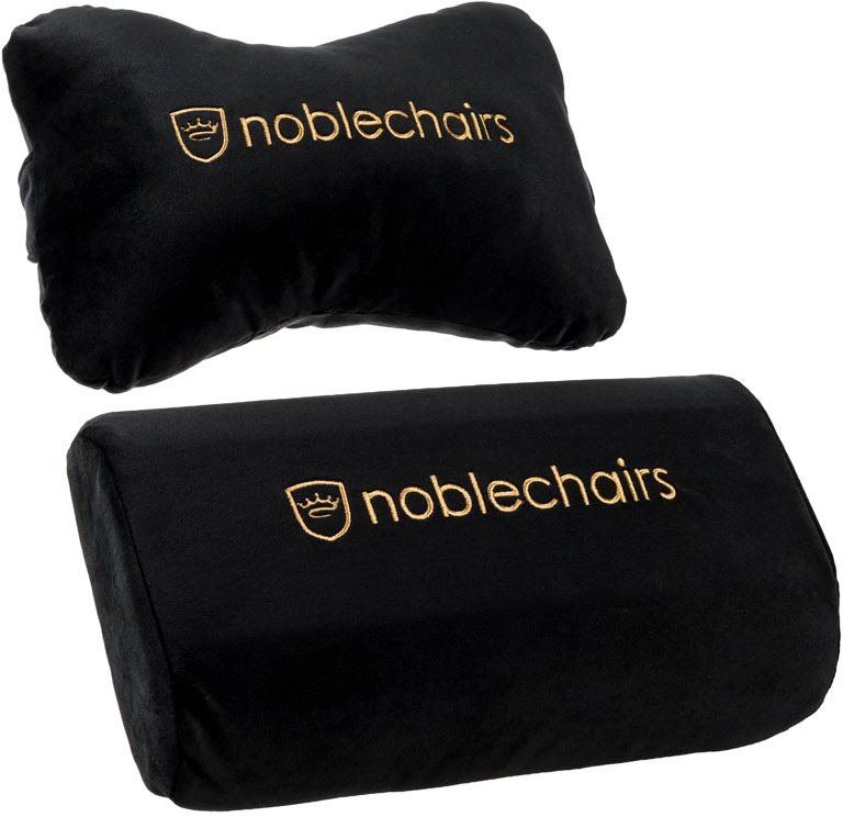 Bederní opěrka Noblechairs Cushion Set pro židle EPIC/ICON/HERO, černá/zlatá
