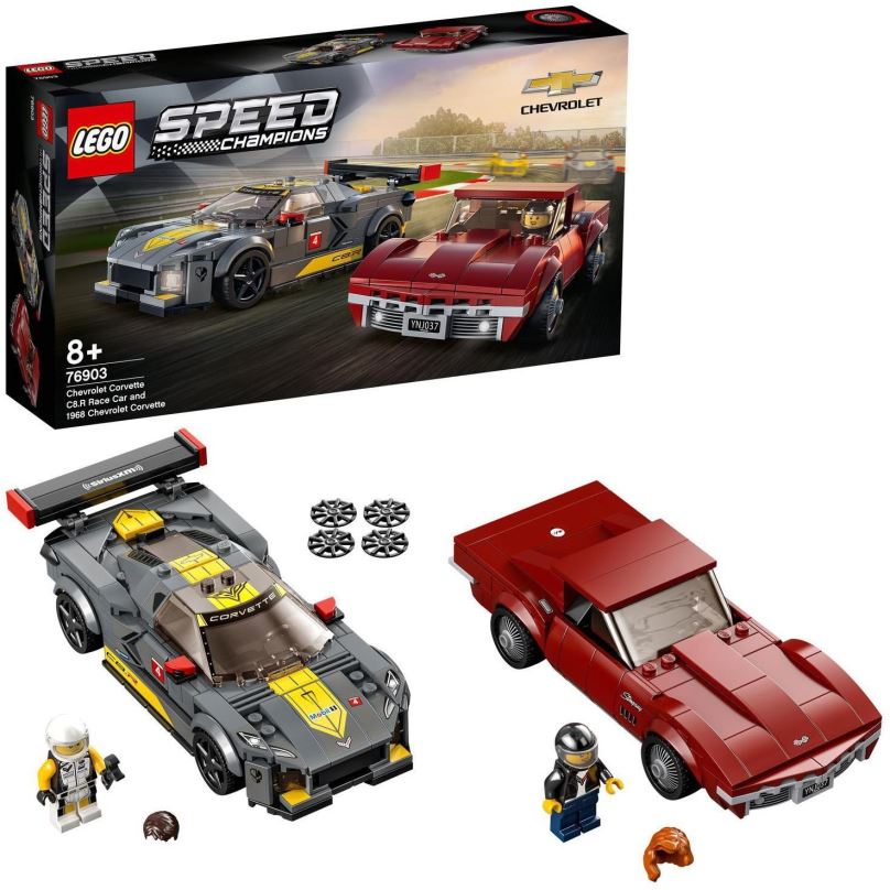 LEGO stavebnice LEGO® Speed Champions 76903 Chevrolet Corvette C8.R a 1968 Chevrolet Corvette