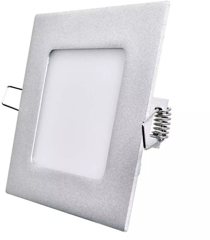 LED světlo EMOS LED podhledové svítidlo NEXXO stříbrné, 12 x 12 cm, 7 W, teplá/neutrální bílá