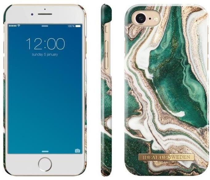 Kryt na mobil iDeal Of Sweden Fashion pro iPhone 8/7/6/6S/SE (2020/2022) golden jade marble