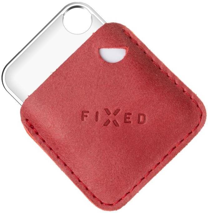 Bluetooth lokalizační čip FIXED Case for Tag z pravé hovězí kůže s Tagem podpora Find My červené