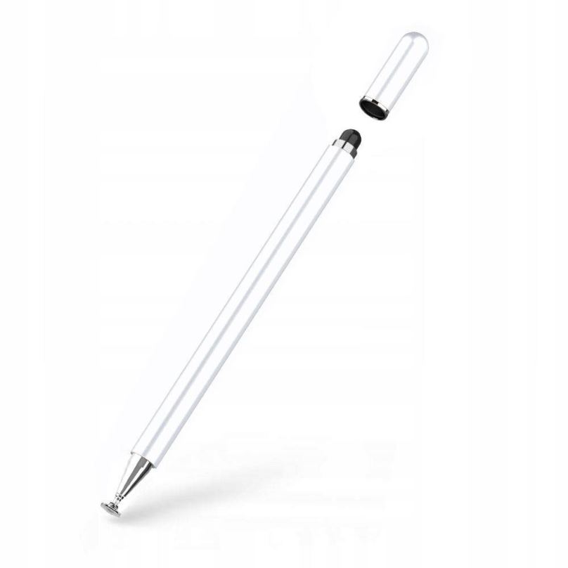 Dotykové pero (stylus) Tech-Protect Charm Stylus pero na tablet, bílé/stříbrné