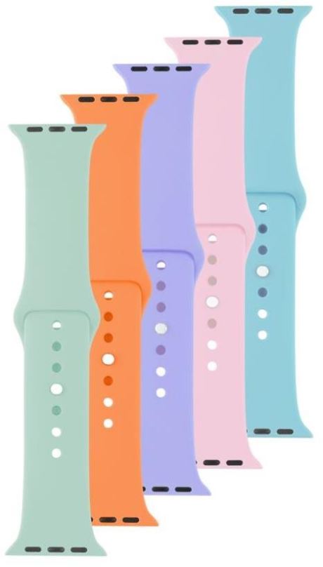 Řemínek FIXED Silicone Strap pro Apple Watch 42/44/45/49mm modrý/zelený/růžový/fialový/oranžový