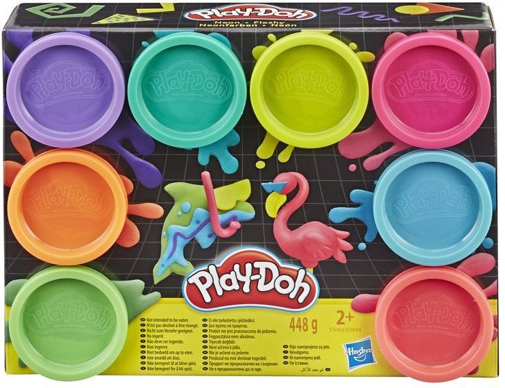Modelovací hmota Play-Doh Balení 8ks kelímků neonové barvy
