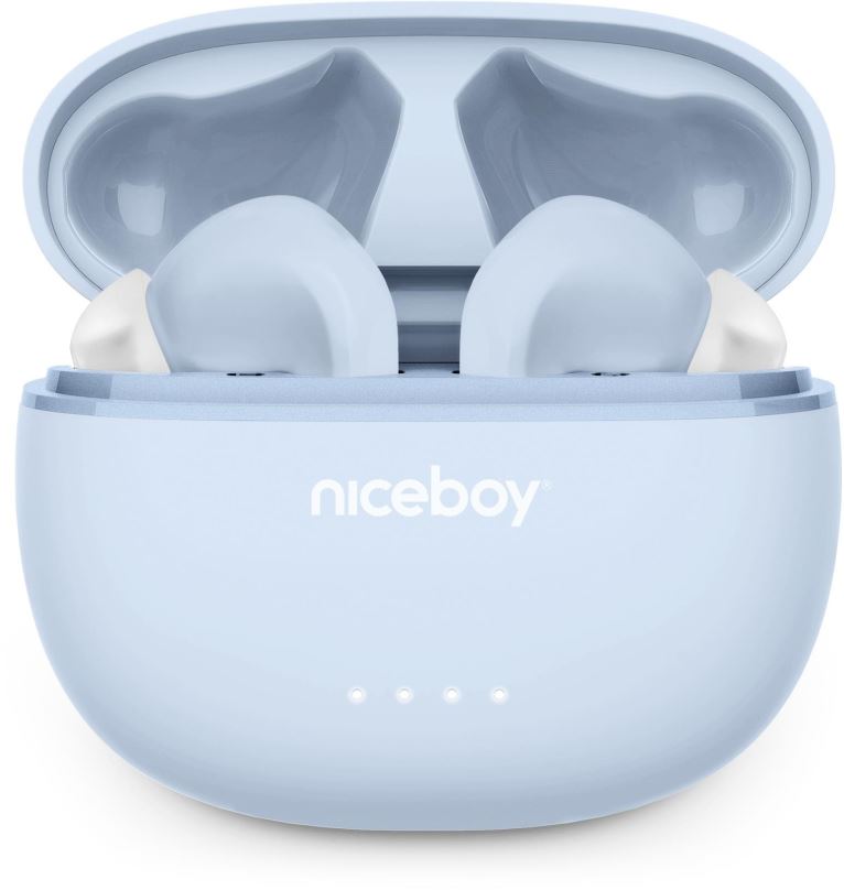 Bezdrátová sluchátka Niceboy HIVE Pins 3 ANC Powder Blue