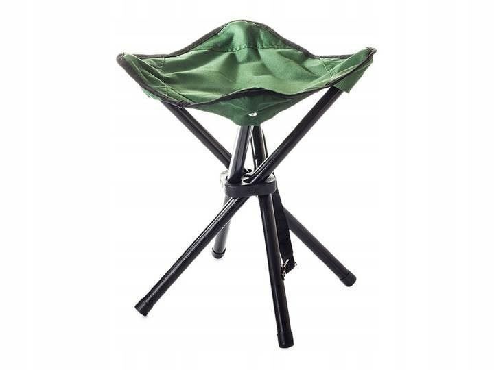 Kempingová židle Verk 01280 Skládací stolička trojnožka zelená
