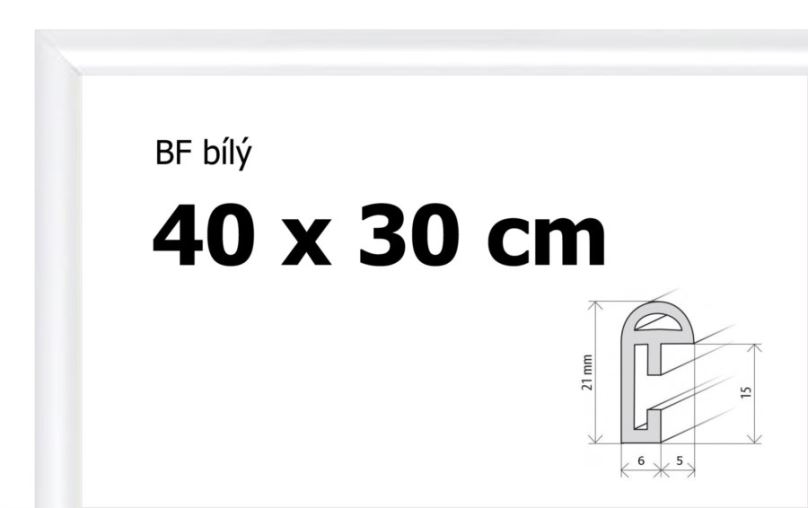 BFHM Plastový rám 40x30cm - bílý