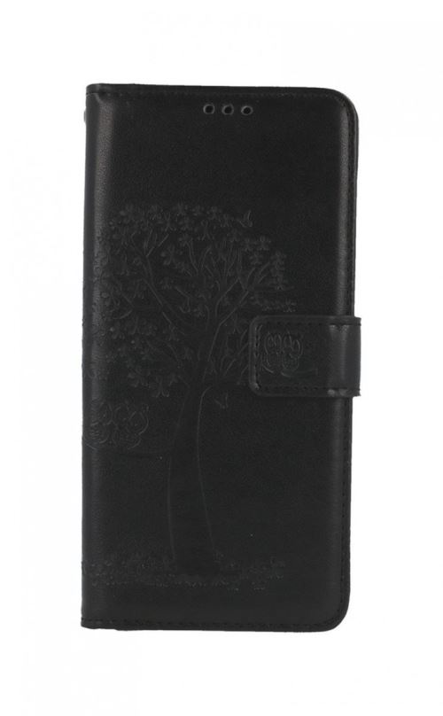 Pouzdro na mobil TopQ Samsung A52 knížkové Černý strom sovičky 57715