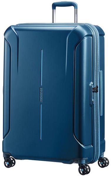 Cestovní kufr American Tourister Technum Spinner 76 EXP Metallic Blue