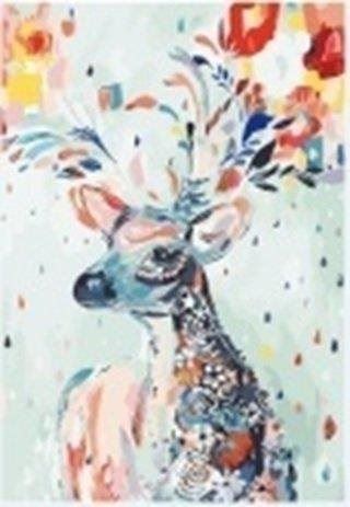 Malování podle čísel KIK - Květinový jelen