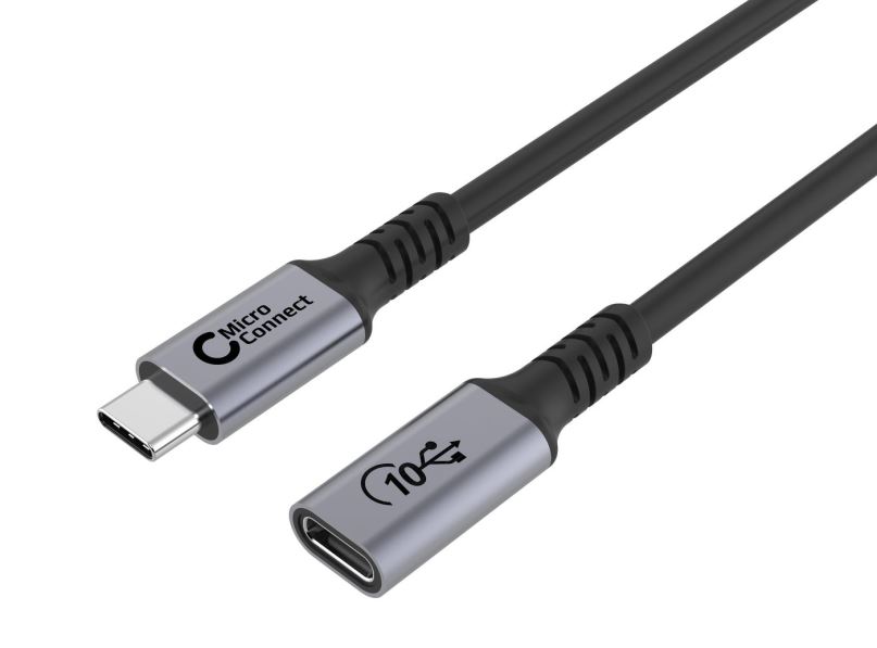 Datový prodlužovací kabel MicroConnect USB-C extension cable 2m, 100W, 10Gbps, USB 3.2 Gen 2x2