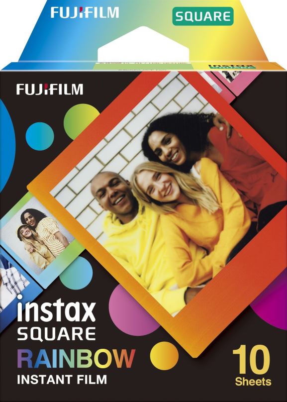 Fotopapír FujiFilm film instax square Rainbow 10 ks