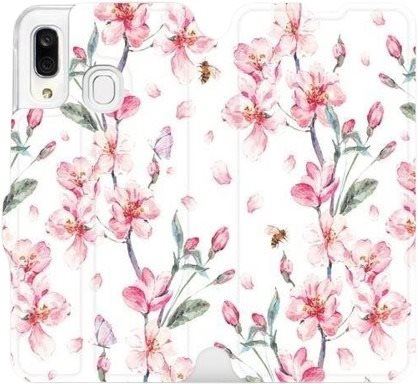 Kryt na mobil Flipové pouzdro na mobil Samsung Galaxy A40 - M124S Růžové květy