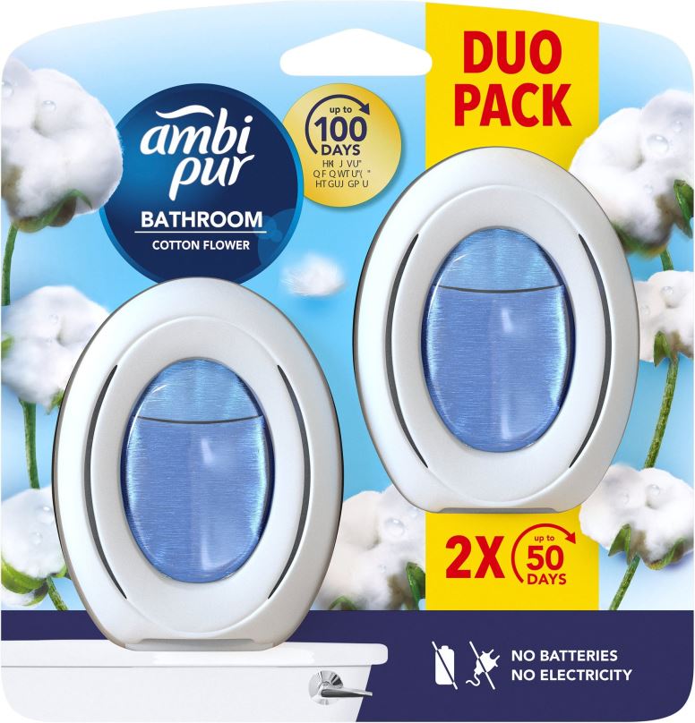 Osvěžovač vzduchu AMBI PUR Bathroom Cotton Fresh 2x 7,5 ml