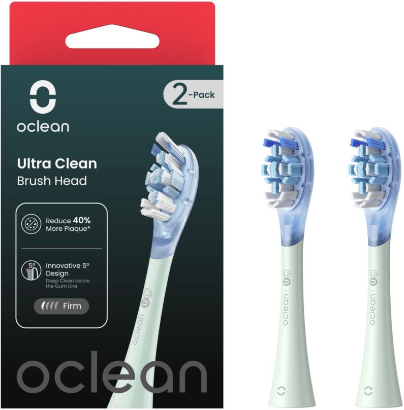 Náhradní hlavice k zubnímu kartáčku Oclean Ultra Clean UC01 2 ks, zelené