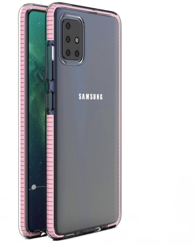 Kryt na mobil Spring Case silikonový kryt na Samsung Galaxy M51, růžový