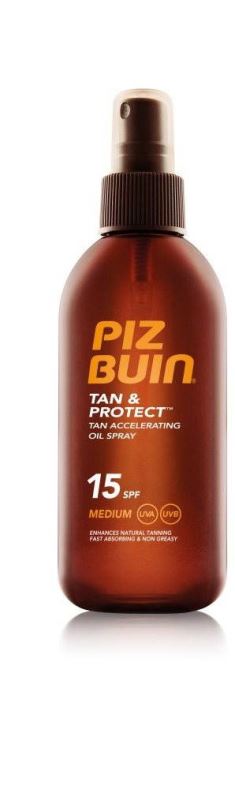 Opalovací sprej PIZ BUIN Tan & Protect Tan Accelerating Oil Spray SPF15 150 ml