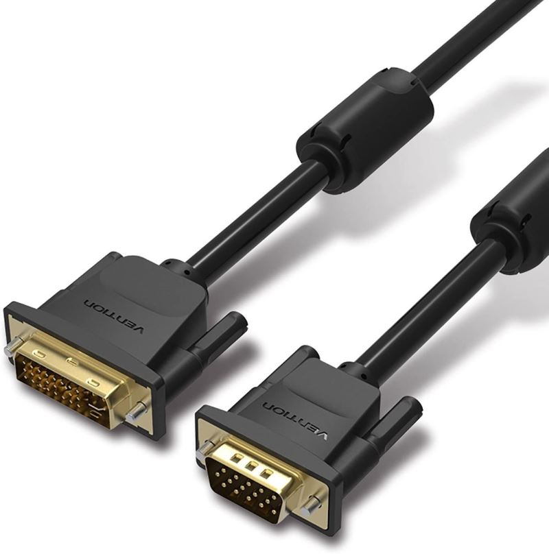 Video kabel Vention DVI (24+5) to VGA Cable 5m Black