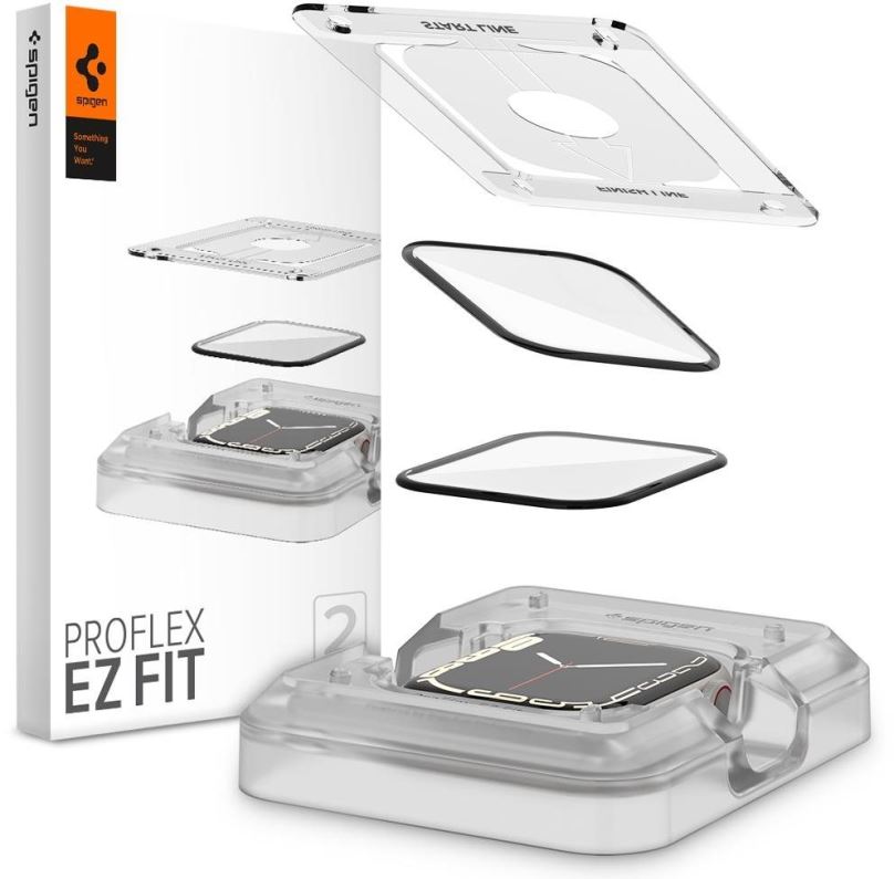 Ochranné sklo Spigen ProFlex EZ Fit 2 Pack Apple Watch 9/8/7 41mm