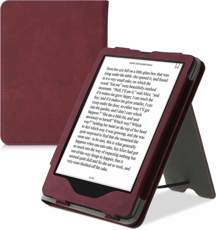 Pouzdro na čtečku knih KW Mobile - Nubuck Desert Red - KW5762020 - Pouzdro pro Amazon Kindle Paperwhite 1/2/3 - Dark Red