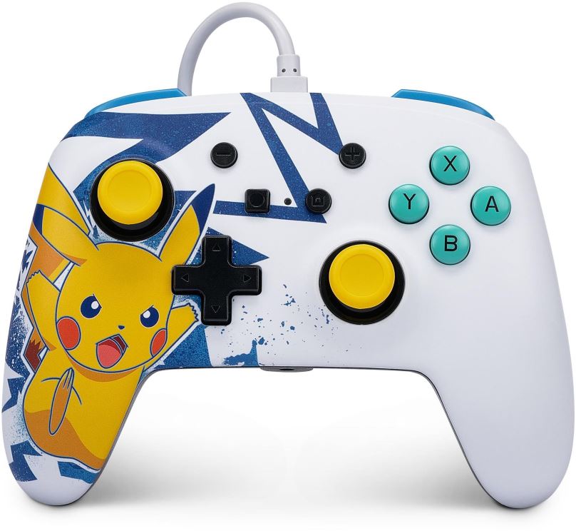 Gamepad PowerA Enhanced Wired Controller for Nintendo Switch - Pikachu High Voltage