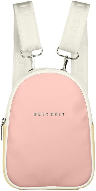 Městský batoh SUITSUIT BF-33010 mini Fabulous Fifties Papaya & Vanilla, růžový