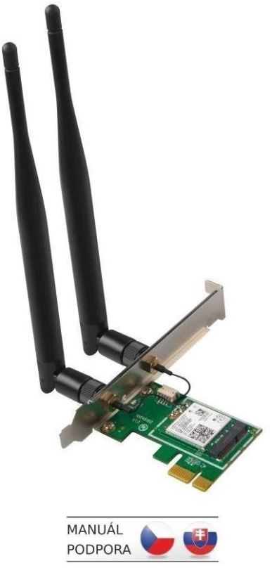 WiFi síťová karta Tenda E12 Wireless AC1200 PCI Express Adapter, Windows 10, Auto-install