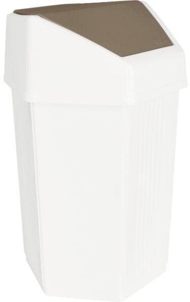 Odpadkový koš Gastro Odpadkový koš plastový 50 l, bílý, se sklopným víkem