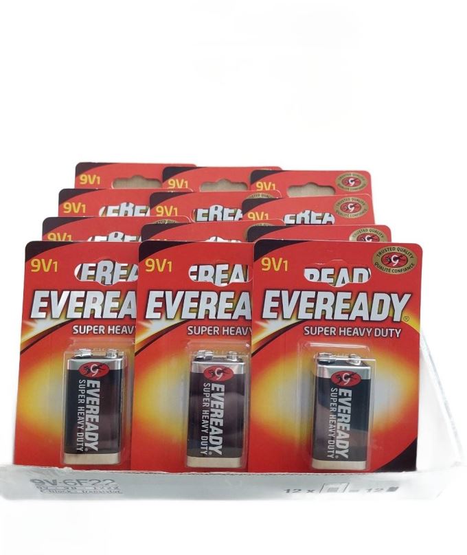 Jednorázová baterie Energizer Eveready 9 V zinkochloridová baterie 12 ks