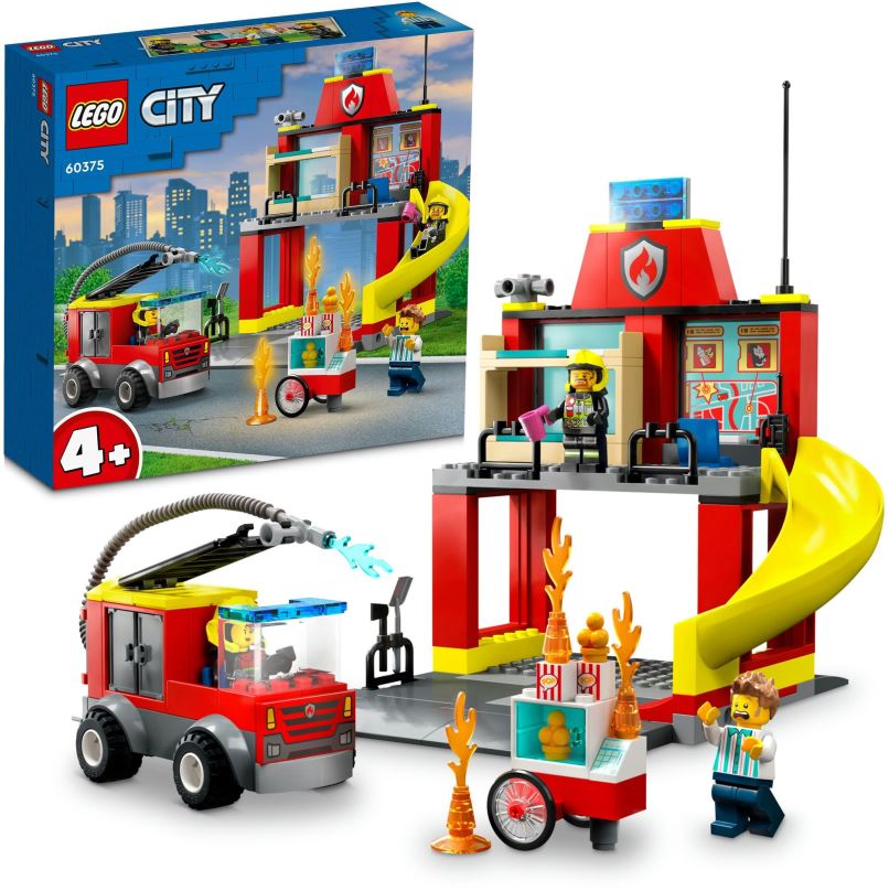 LEGO stavebnice LEGO® City 60375 Hasičská stanice a auto hasičů