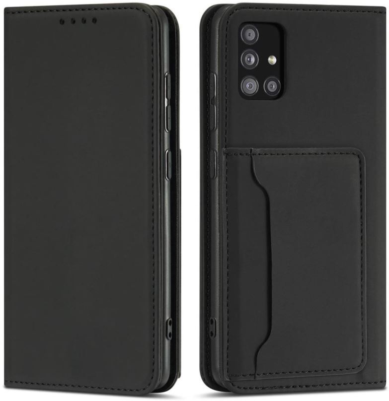 Pouzdro na mobil Magnet Card knížkové kožené pouzdro na Xiaomi Redmi Note 11 Pro 4G/5G, černé