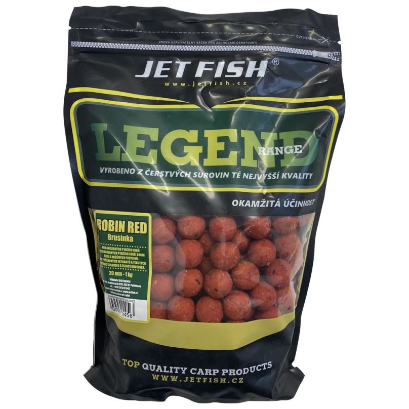 Jet Fish Boilie Legend Robin Red + Brusinka 1kg 20mm