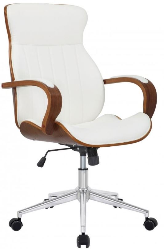 Kancelářská židle BHM GERMANY Melilla, ořech / bílá