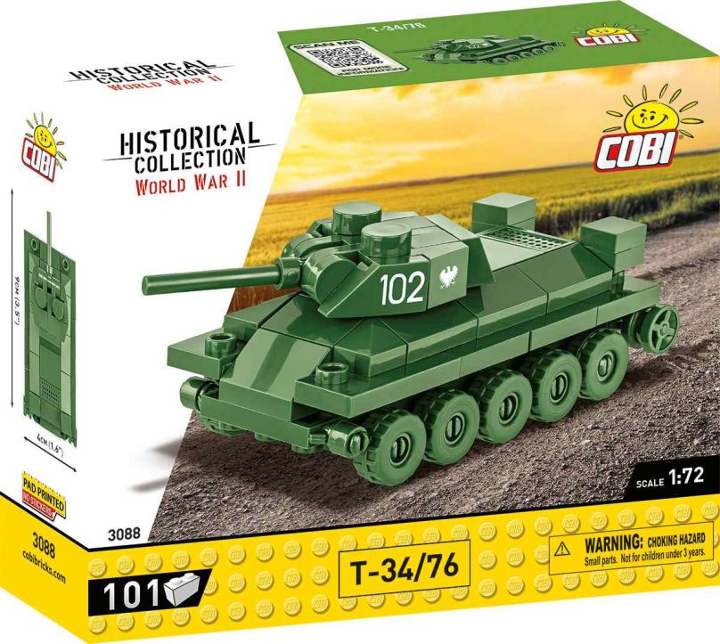 Cobi 3088 Sovětský tank T-34/76, 1:72