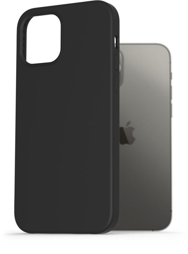 Kryt na mobil AlzaGuard Premium Liquid Silicone Case pro iPhone 12 / 12 Pro černé
