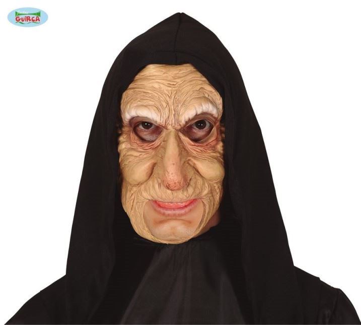 Karnevalová maska Maska Stará Žená s Šátkem - Halloween - 20 x 15 x 44 cm