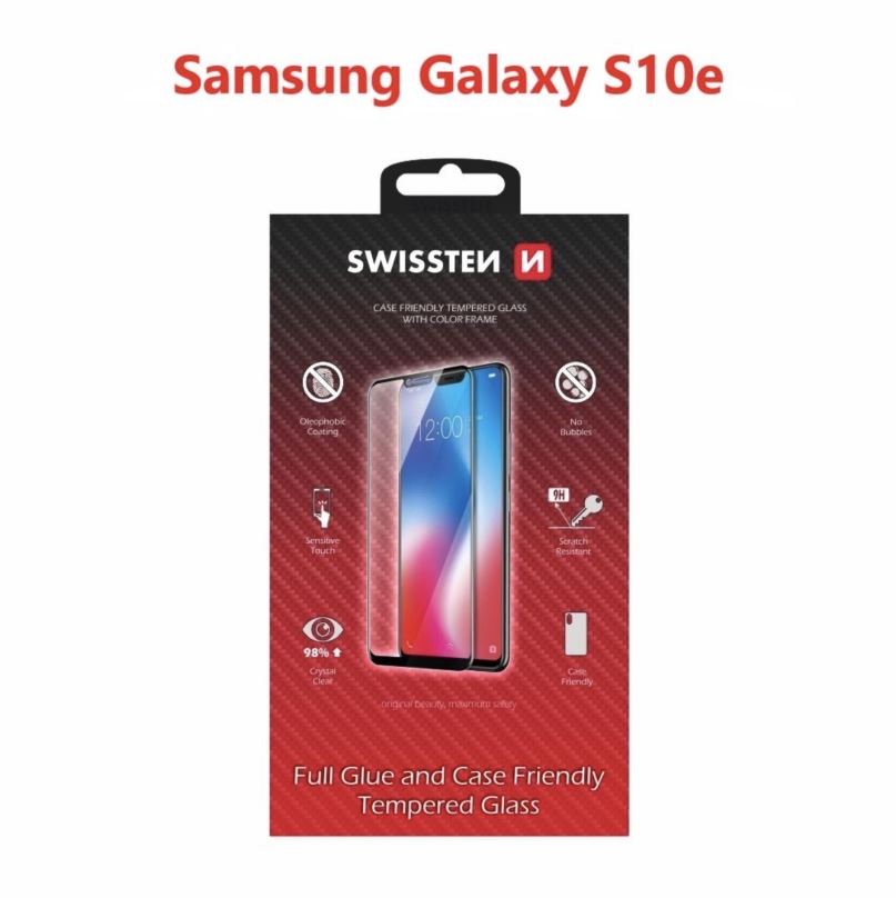 Ochranné sklo Swissten Case Friendly pro Samsung Galaxy S10e černé